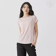 ADISI 女山形緹花消臭快乾圓領寬版T AL2511092 灰玫瑰 (M-2XL) M 灰玫瑰