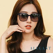 【ALEGANT】晨霞映藍韓版中性時尚方框TR90寶麗來偏光墨鏡/UV400太陽眼鏡