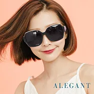 【ALEGANT】精緻時尚加大方框全罩式防滑彈力鏡腳寶麗來偏光墨鏡/外掛式UV400太陽眼鏡/包覆套鏡 輕暖灰