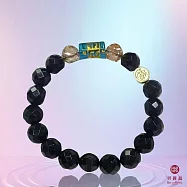 BILLY KING貝麗晶 【福運吉祥黑瑪瑙手鍊】六字大明咒藍色款 BK429B