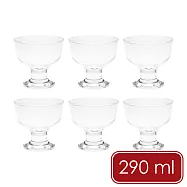 《EXCELSA》Malibu高腳甜點玻璃杯6入(290ml) | 水杯 茶杯 咖啡杯 聖代杯