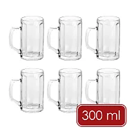 《EXCELSA》義大利 經典直紋啤酒杯6入 | 調酒杯 雞尾酒杯 水杯 - 300ml - 300ml