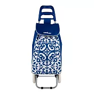 《EXCELSA》Boheme blue購物菜籃車 | 菜籃車 買菜車 推車 - 波西米亞藍38L