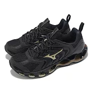 Mizuno 慢跑鞋 Wave Prophecy 14S 男鞋 女鞋 黑 金 輕量 彈力 運動鞋 美津濃 J1GC2583-81 27.5cm BLACK/GOLD