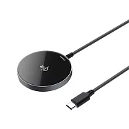 【amuok】Qi2認證 極簡mini 磁吸無線充電器(自帶線) 無線充 MagSafe 磁吸充電盤 磁吸式充電盤- 黑色