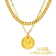 【金品坊】黃金項鍊榮耀高貴女皇套鍊