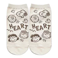 【ONEDER 旺達棉品】史努比直版襪 Snoopy親子襪 台灣製棉襪女襪- 米(15-22) SN-A509