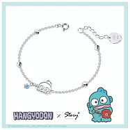【客製品】STORY 故事銀飾-Hello Hangyodon系列-人魚漢頓線框晶鑽純銀手鍊