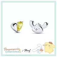 【客製品】STORY 故事銀飾-布丁狗喜拿一起玩系列-Pompompurin小心意晶鑽純銀耳環 針式