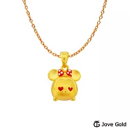 Disney迪士尼系列金飾 TSUM愛心美妮黃金墜子 送白鋼項鍊