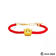 Disney迪士尼系列金飾 TSUM澎澎黃金串珠 編繩手鍊款