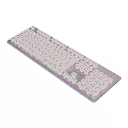 EWEADN 前行者 V3 有線鍵盤 靜音鍵盤 辦公鍵盤 巧克力鍵盤 注音 倉頡 -白色/白光