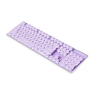 EWEADN 前行者 V3 有線鍵盤 靜音鍵盤 辦公鍵盤 巧克力鍵盤 注音 倉頡 -紫色/白光