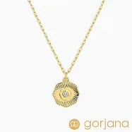 GORJANA 圓牌幸運項鍊 誕生石項鍊 紀念日/生日禮物 簡約百搭- 海藍寶