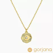 GORJANA 圓牌幸運項鍊 誕生石項鍊 紀念日/生日禮物 簡約百搭- 白色藍寶石