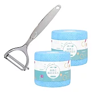 Artist精選 全合金刨刀/削皮刀+拋棄式纖維菜瓜布懶人抹布120張x2捲