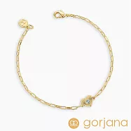 GORJANA 愛心幸運手鍊 誕生石手鍊 紀念日/生日禮物 簡約百搭- 海藍寶