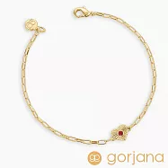 GORJANA 愛心幸運手鍊 誕生石手鍊 紀念日/生日禮物 簡約百搭- 紅寶石