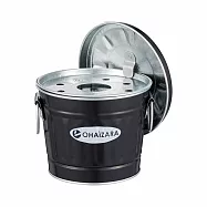 日本 OBAKETSU|ohaizara 手工製桌上型煙灰缸 1L 黑色