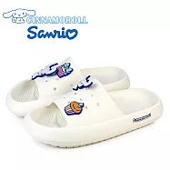 【HELLO KITTY】女 CINNAMOROLL 大耳狗 拖鞋 防水拖鞋 輕量 防水 鞋釦 台灣製 EU37 白色