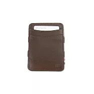 GARZINI 翻轉皮夾/零錢款/壓紋-四色可選(皮夾 錢包 短夾 卡夾 信用卡夾 名片) 深棕色
