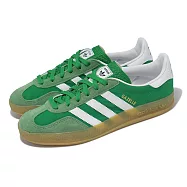 adidas 休閒鞋 Gazelle Indoor 男鞋 女鞋 綠 白 膠底 復古 德訓鞋 愛迪達 IE6605 27.5cm GREEN/FTWWHT/HAZGRN