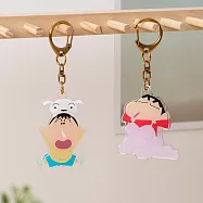 蠟筆小新壓克力鑰匙圈 -阿呆&小白