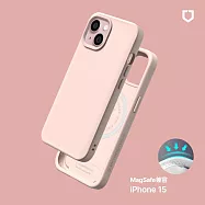 犀牛盾 iPhone 15(6.1吋) SolidX(MagSafe兼容)強化吸震緩衝防摔手機殼- 櫻花粉