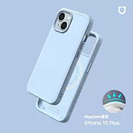 犀牛盾 iPhone 15 Plus(6.7吋) SolidX(MagSafe兼容)強化吸震緩衝防摔手機殼- 冰河藍