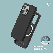 犀牛盾 iPhone 15 Pro(6.1吋) SolidX(MagSafe兼容)強化吸震緩衝防摔手機殼- 經典黑