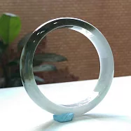 【緻麗珠寶】 芙蓉相見璞玉現蹤芙蓉白翡油青扁鐲(18.5-19)