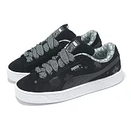 Puma 休閒鞋 Suede XL Hello Kitty 女鞋 黑 白 凱蒂貓 聯名款 40238101 24cm BLACK/LIGHT MOSS