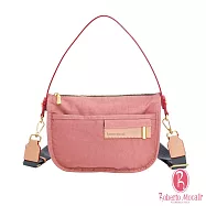 Roberto Mocali - 義大利諾貝兔薔薇系列多隔層小斜背包肩背包 粉色