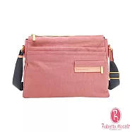 Roberto Mocali - 義大利諾貝兔薔薇系列牛津布多隔層斜背側背小方包 粉色