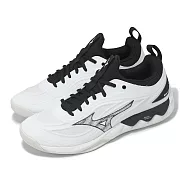 Mizuno 排球鞋 Wave Luminous 3 寬楦 男鞋 女鞋 白 黑 緩衝 室內運動 羽排鞋 美津濃 V1GA2421-51 27.5cm WHITE/BLACK