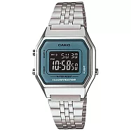 CASIO 復古經典電子腕錶-藍X銀