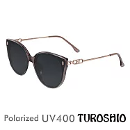 TUROSHIO偏光片太陽眼鏡 鏈影系列 絳曜灰粉 J2530 C2 棕金色