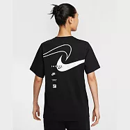 NIKE AS W NSW CLUB SS TEE OC SWOOSH 女短袖上衣-HQ1699010 M 黑色