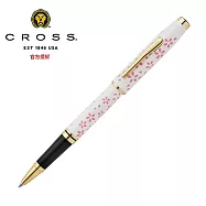 CROSS 高雲櫻花系列 珍珠白亮漆連金色 鋼珠筆 AT0665-15