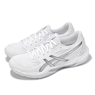 Asics 排球鞋 GEL-Rocket 12 女鞋 白 銀 羽排鞋 室內運動 緩震 亞瑟士 1072A119101 23.5cm WHITE/PURE SILVER