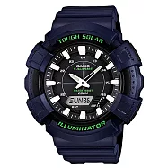 CASIO 驅動飆悍太陽王運動腕錶-藍