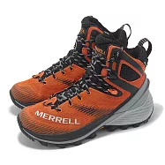 Merrell 戶外鞋 Rogue Hiker Mid GTX 防水 男鞋 橘 黑 保暖 登山 越野 中筒 ML037147 25.5cm ORANGE