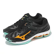 Mizuno 排球鞋 Wave Voltage 2 男鞋 黑 橘 波浪片 室內運動 羽排鞋 美津濃 V1GA2460-12 27cm BLACK/ORANGE