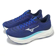 Mizuno 慢跑鞋 Wave sky 9 男鞋 藍 白 高緩衝 穩定 運動鞋 美津濃 J1GC2502-04 28.5cm BLUE/WHITE