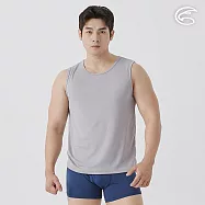 ADISI 男排汗抑菌寬肩背心 AUV2511045 (S-3XL) 淺灰 S 淺灰