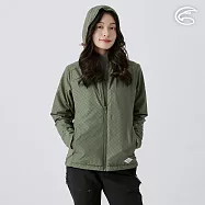 ADISI 女天鵝絨超撥水抗風保暖可拆帽外套 AJ2421075 海藻綠 (S-2XL) L 海藻綠