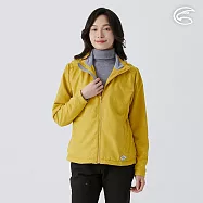 ADISI 女天鵝絨超撥水抗風保暖可拆帽外套 AJ2421075 鍚蘭黃 (S-2XL) L 鍚蘭黃
