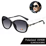 【SUNS】Polarized抗UV 璀璨秘戀名媛款 高質感小框淑女偏光墨鏡 S358 輕量/防眩光/抗UV400 經典黑