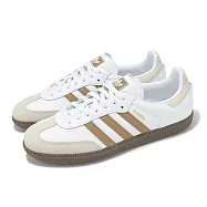 adidas 休閒鞋 Samba OG 男鞋 女鞋 白 棕 復古 德訓鞋 愛迪達 JR0912 23cm WHITE/BROWN