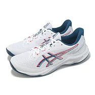 Asics 排球鞋 Netburner Ballistic FF 4 男鞋 女鞋 白 藍 緩衝 室內運動 亞瑟士 1053A070101 24cm WHITE/MAKO BLUE